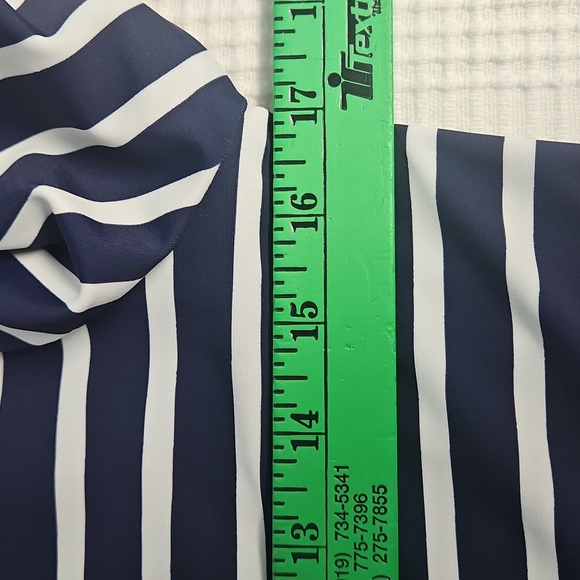 Jude Connally 3/4 Sleeve Timeless Tunic: Navy And White Stripe: Size- XS - Picture 12 of 16